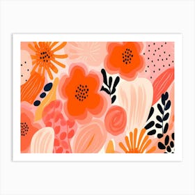 Abstract Floral Pattern Art Print