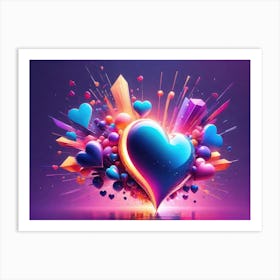 Colorful Heart Creative Art Print 32 Art Print