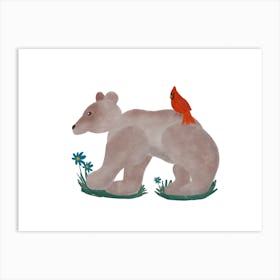 Woodland Bear Card Art Print