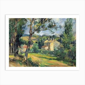 Gentle Breeze View Painting Inspired By Paul Cezanne Art Print