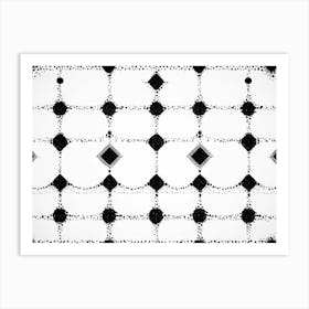 Abstract Black And White Pattern 1 Art Print