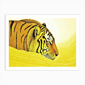 Tigercat - Gold Tiger Art Print