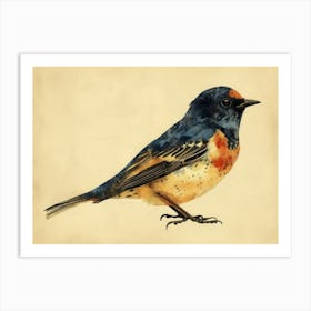 Calligraphic Wonders: Robin Art Print