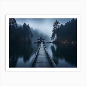 Pier In The Mist Art Print