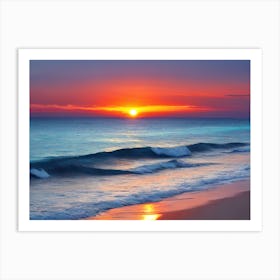 Sunset On The Beach 113 Art Print