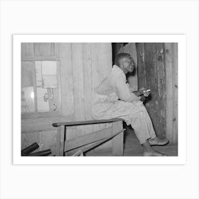 Strawberry Sharecropper On Front Porch Of His Home Near Hammond, Louisiana, He Said That In A Good Year He Came Art Print