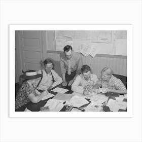 Fsa (Farm Security Administration) Clients Making Plans For Farms In County Supervisor S Office, Grangeville, Idaho Art Print