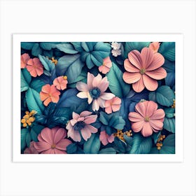 Floral Wallpaper 4 Art Print