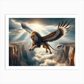 Lionbird Action Art Print