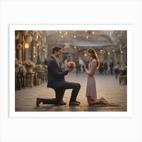 Proposal In Venice Art Print