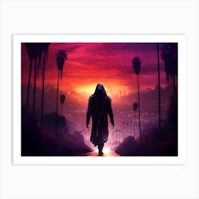 Grim Reaper Goes To Vice City Art Print