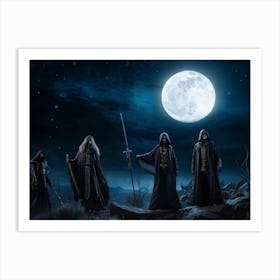 The Rising Undead In The Full Moon (21) Art Print