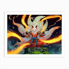 Seven Tailed God Art Print