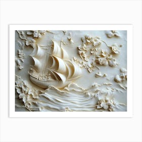 Beautiful 3d Relief 2 Art Print