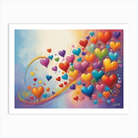 Hearts Of Love 11 Art Print