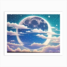 Moon In The Sky Art Print