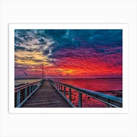 Jetty Sunrise Art Print