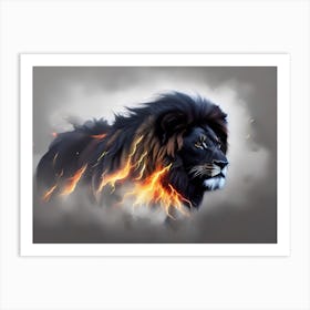 Fire Lion 1 Art Print
