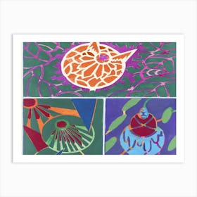 Four Pieces Of Art Art Print