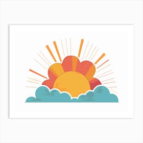 Sun And Clouds 5 Art Print