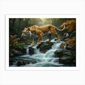 Tiger In The Forest Art Print