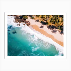 Aerial View Of A Tropical Beach 6 Art Print