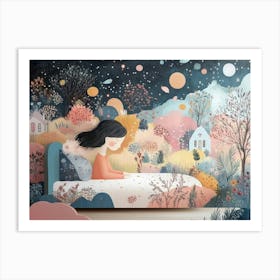 Night In The Forest 1 Art Print