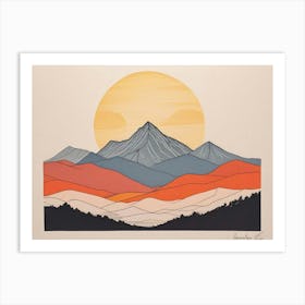 Sunrise Over The Mountains Art Print