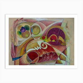 Abstract Wall Art, Warm Abstract Art Print