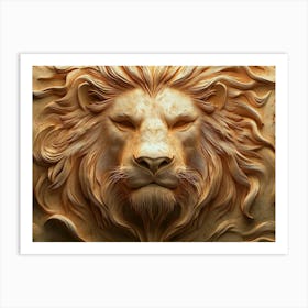 Lion Head 9 Art Print