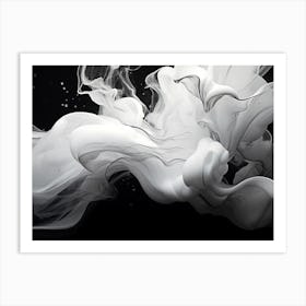 Black And White Abstract Painting Art Print