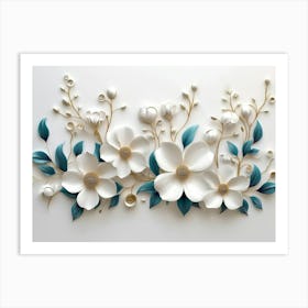 Paper Flower Wall Art 20 Art Print