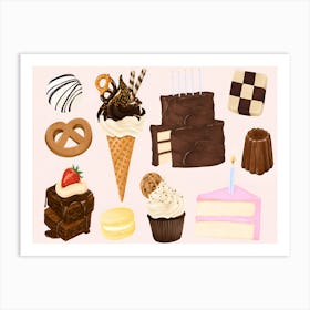 Sweets And Desserts Art Print