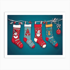 Christmas Stockings Art Print