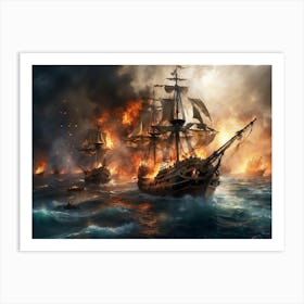 Battle Of The Fleet Art Print