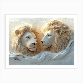 Two Lions 2 Art Print