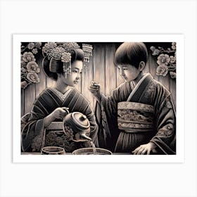 Creativel Geisha Illustration 130 Art Print