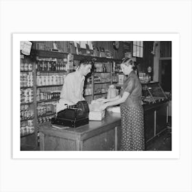 Making A Purchase In Cooperative Stores, Lake Dick Project, Arkansas By Russell Lee Art Print