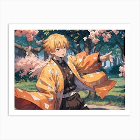 Demon Slayer Zenitsu Agatsuma (12) Art Print