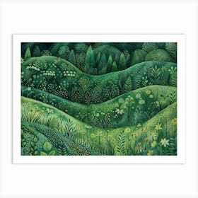 Green Hills Art Print