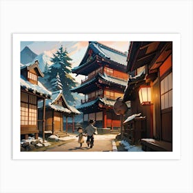 Asian Village Art Print