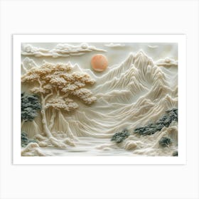 Beautiful Chinese Landscape 3d Art Print