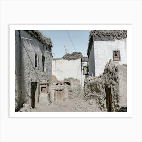 Tibetan Village In The Ancient Kingdom Of Mustang In The Himalayas Art Print