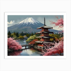 Asian Cherry Blossoms Art Print