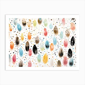 Colorful Feathers 1 Art Print