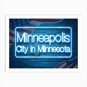 Minneapolis City In Minnesota Art Print