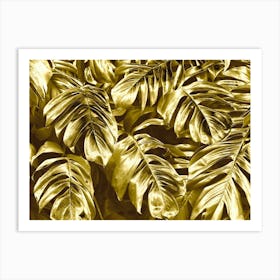 Gold Leaves Art Print