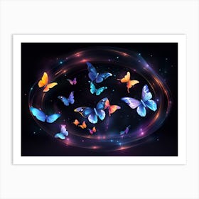 Butterflies In A Circle 1 Art Print