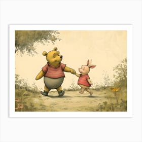 Winnie The Pooh Kids and Nursery Art Print