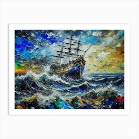 Ship In The Sea 1 Art Print